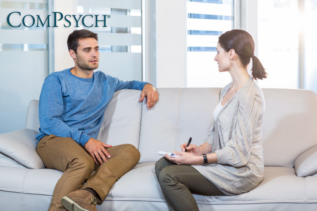 man starting addiction treatment at a rehab that accepts ComPsych insurance