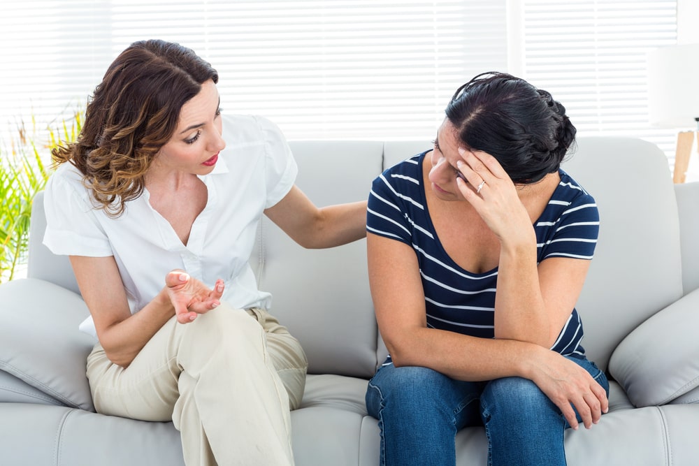 woman with mental illness undergoing therapy